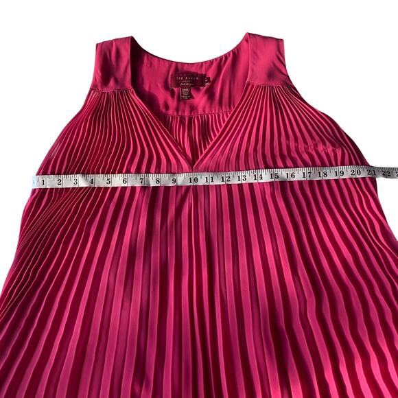 Ted Baker Pink Pleated Dress Size 1 - Picture 6 of 10